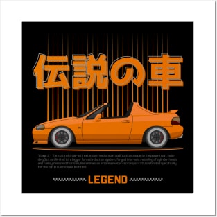 Street Tuners Orange Del Sol JDM Posters and Art